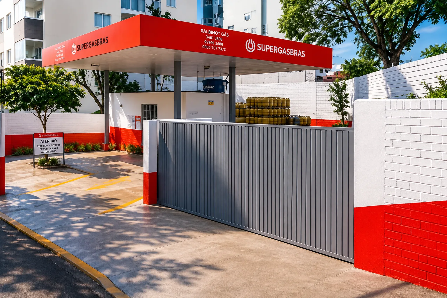 Fachada da revenda autorizada Supergasbras em Carlos Barbosa